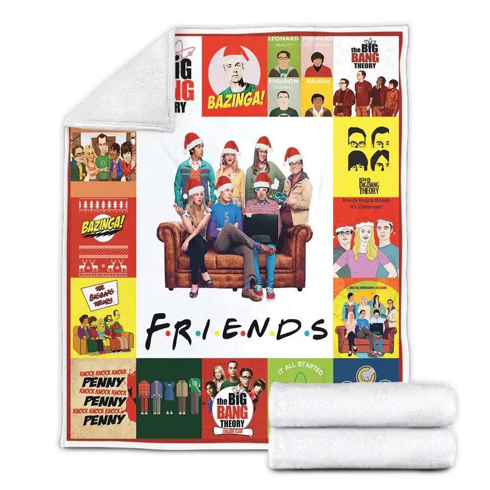 The Big Bang Theory And Friends Tv Show Fleece Blanket Gift For Wife Husband