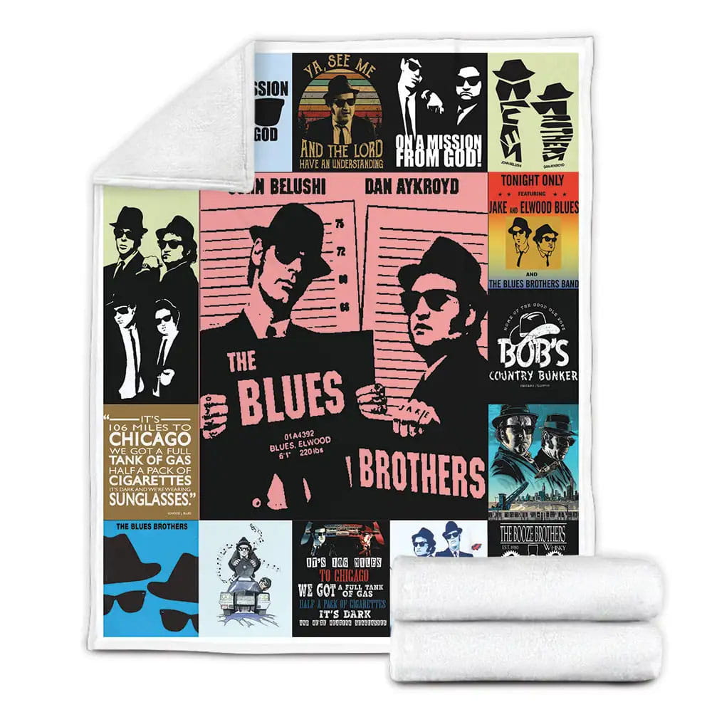 The Blues Brothers Fleece Blanket Gift For Birthday Halloween Christmas