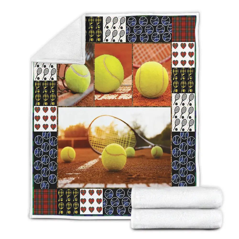 Tennis Sports Fleece Blanket Gift For Mothers Day Fathers Day