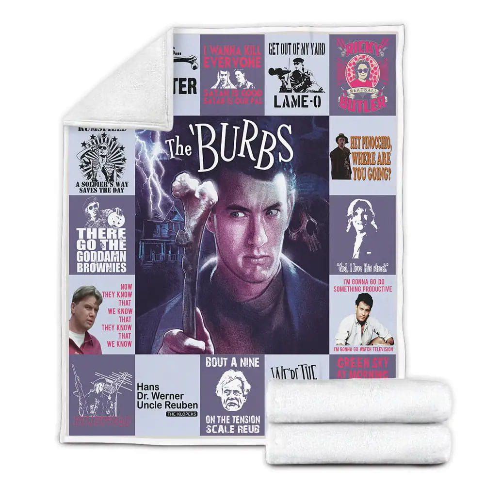 The Burbs Fleece Blanket Gift For Mothers Day Fathers Day