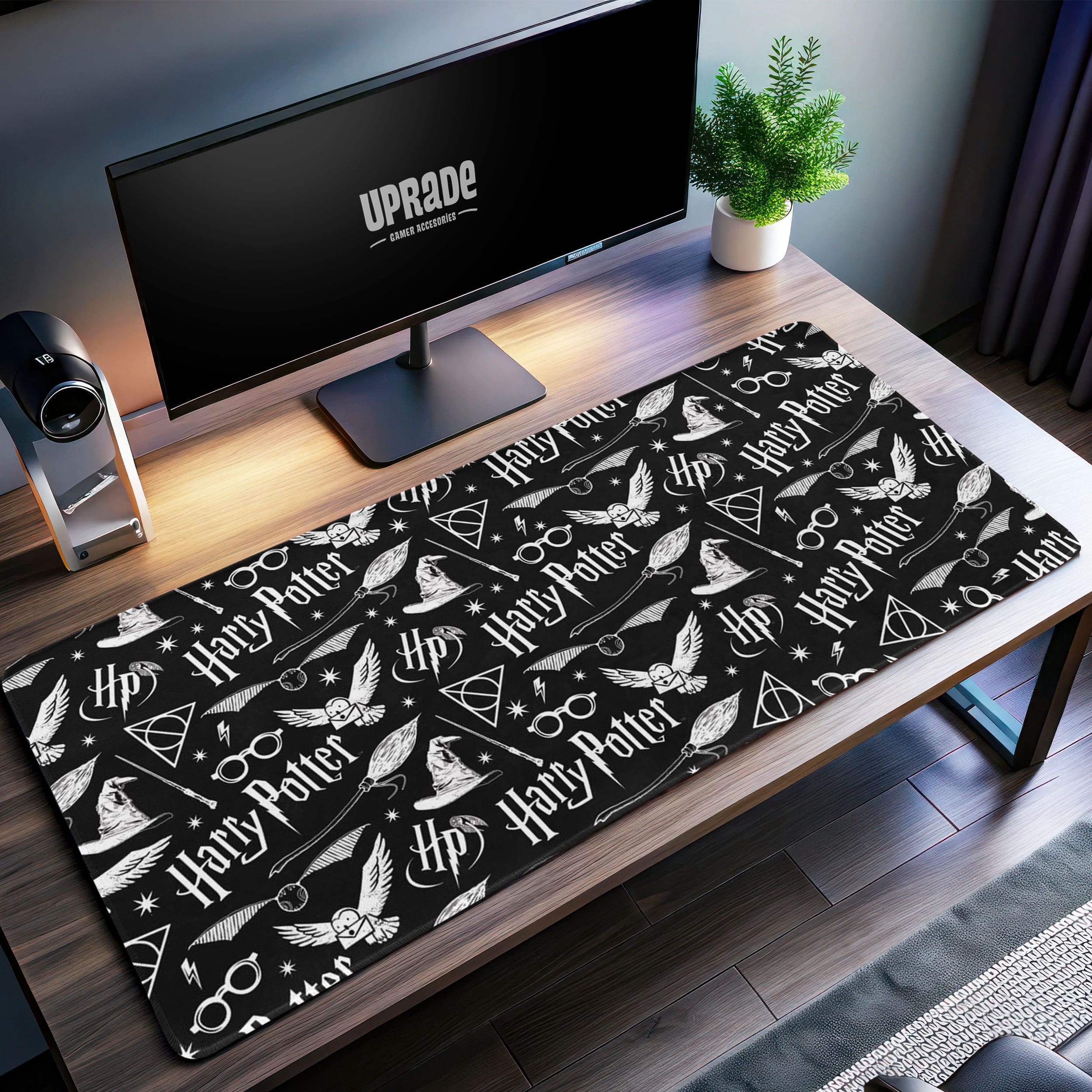Allleftout Harry Potter Magic Symbols Desk Mat, Wizarding World Mouse Pad