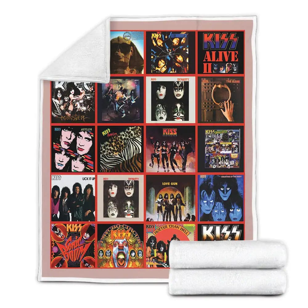 Kiss Band Fleece Blanket 