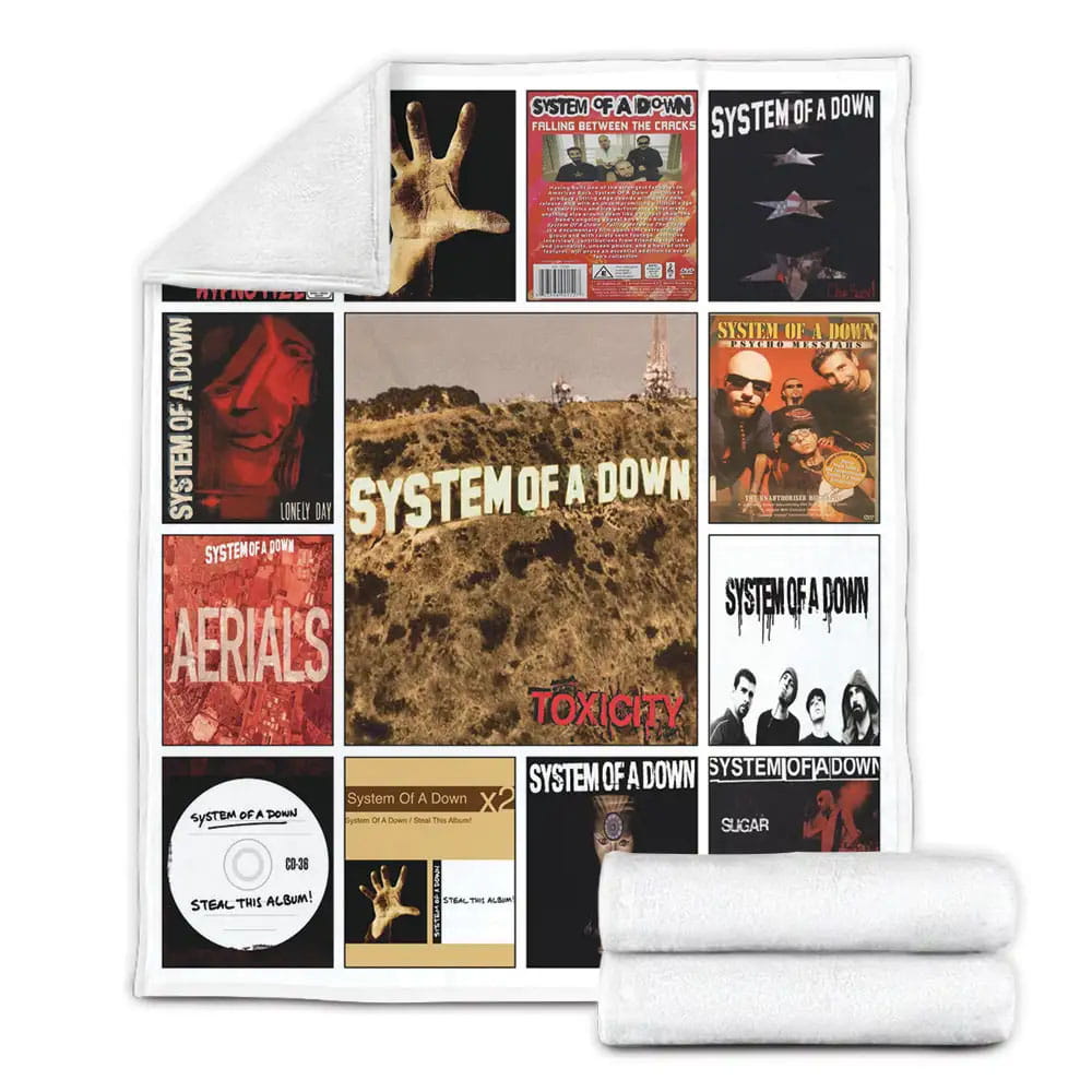 System Of A Down Fleece Blanket Gift For Wife Husband