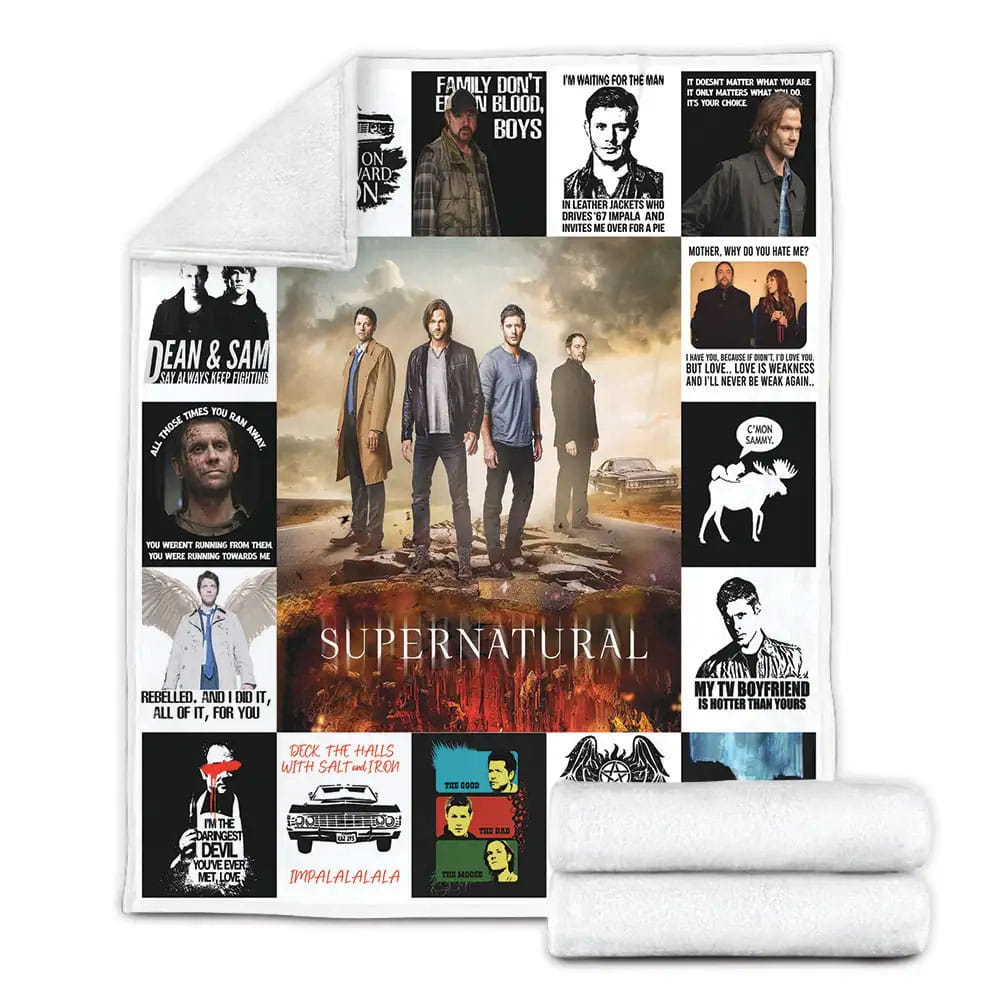 Supernatural Fleece Blanket Gift For Mothers Day Fathers Day