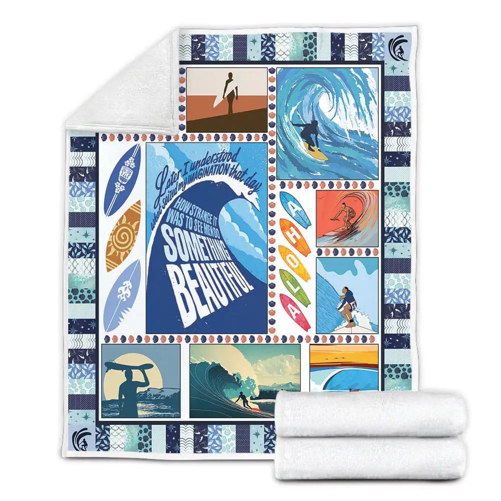 Surfing Quote Fleece Blanket Gift For Besties