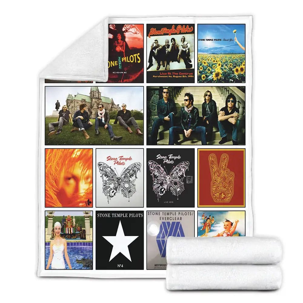 Stone Temple Pilots Albums Fleece Blanket Gift For Mothers Day Fathers Day