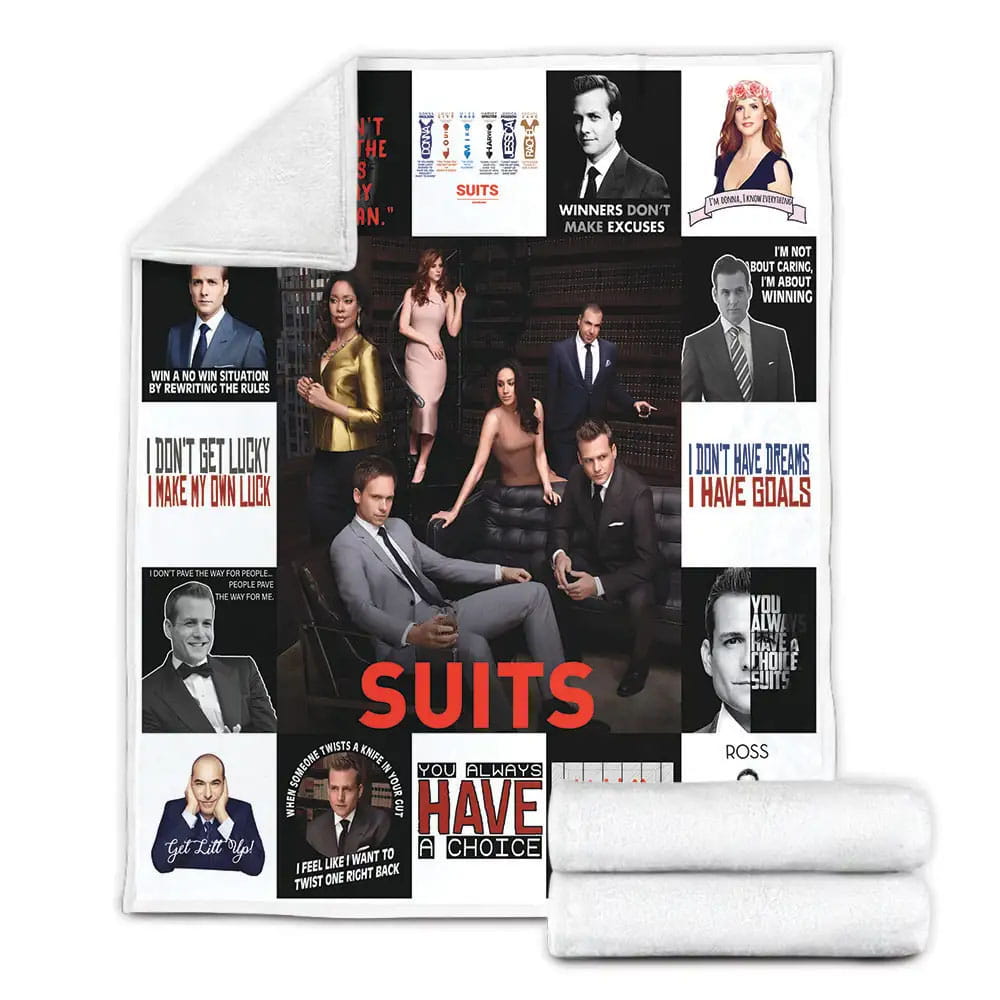 Suits Fleece Blanket 