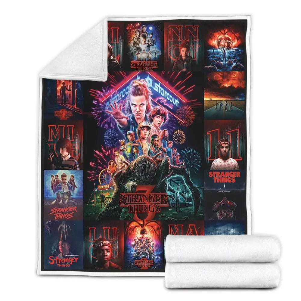 Stranger Things Fleece Blanket Gift For Besties