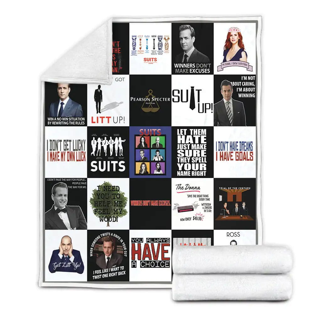 Suits Fleece Blanket Gift For Mothers Day Fathers Day
