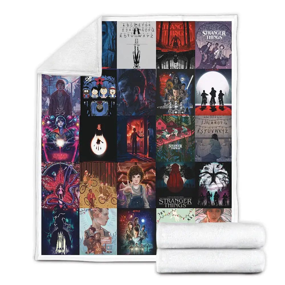 Stranger Things Version Fleece Blanket Gift For Besties