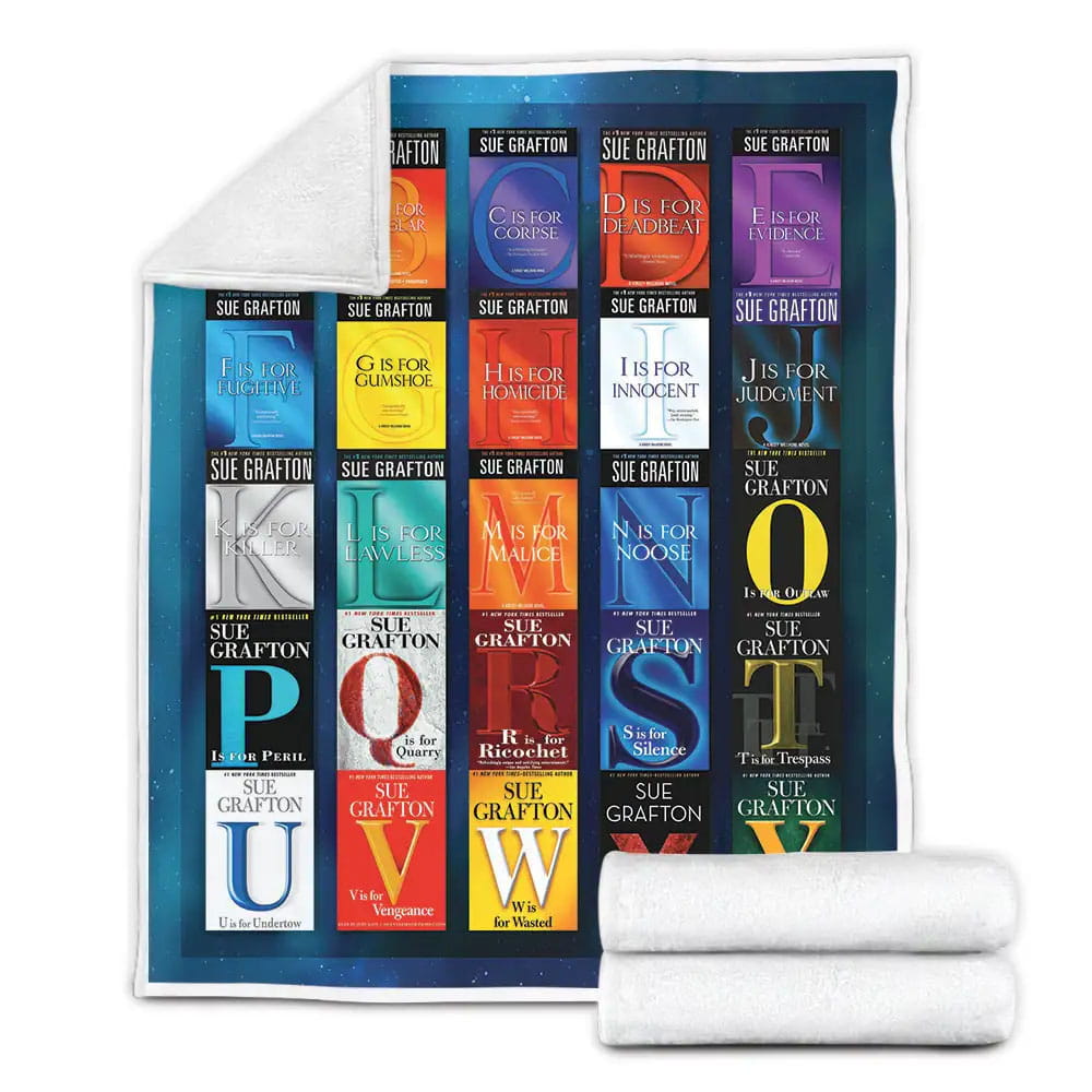 Sue Grafton Alphabet Series Fleece Blanket Gift For Birthday Halloween Christmas