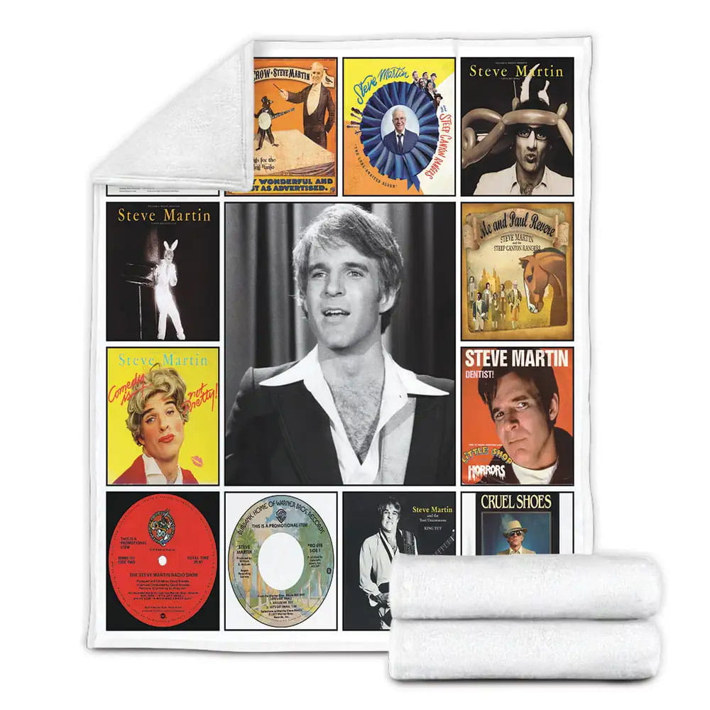 Steve Martin Album Covers Fleece Blanket Gift For Birthday Halloween Christmas