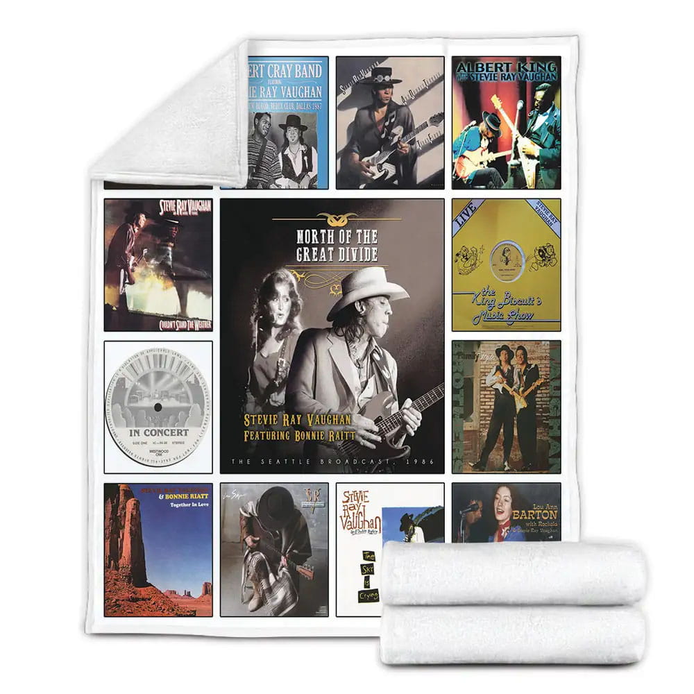 Stevie Ray Vaughan Albums Fleece Blanket 