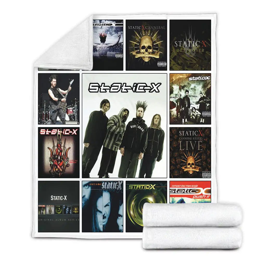 Static-X Albums Fleece Blanket Gift For Mothers Day Fathers Day
