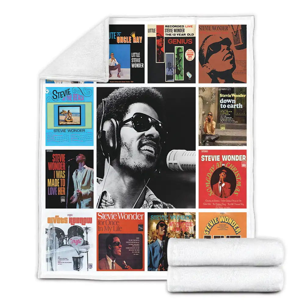 Stevie Wonder Album Covers Fleece Blanket Gift For Besties
