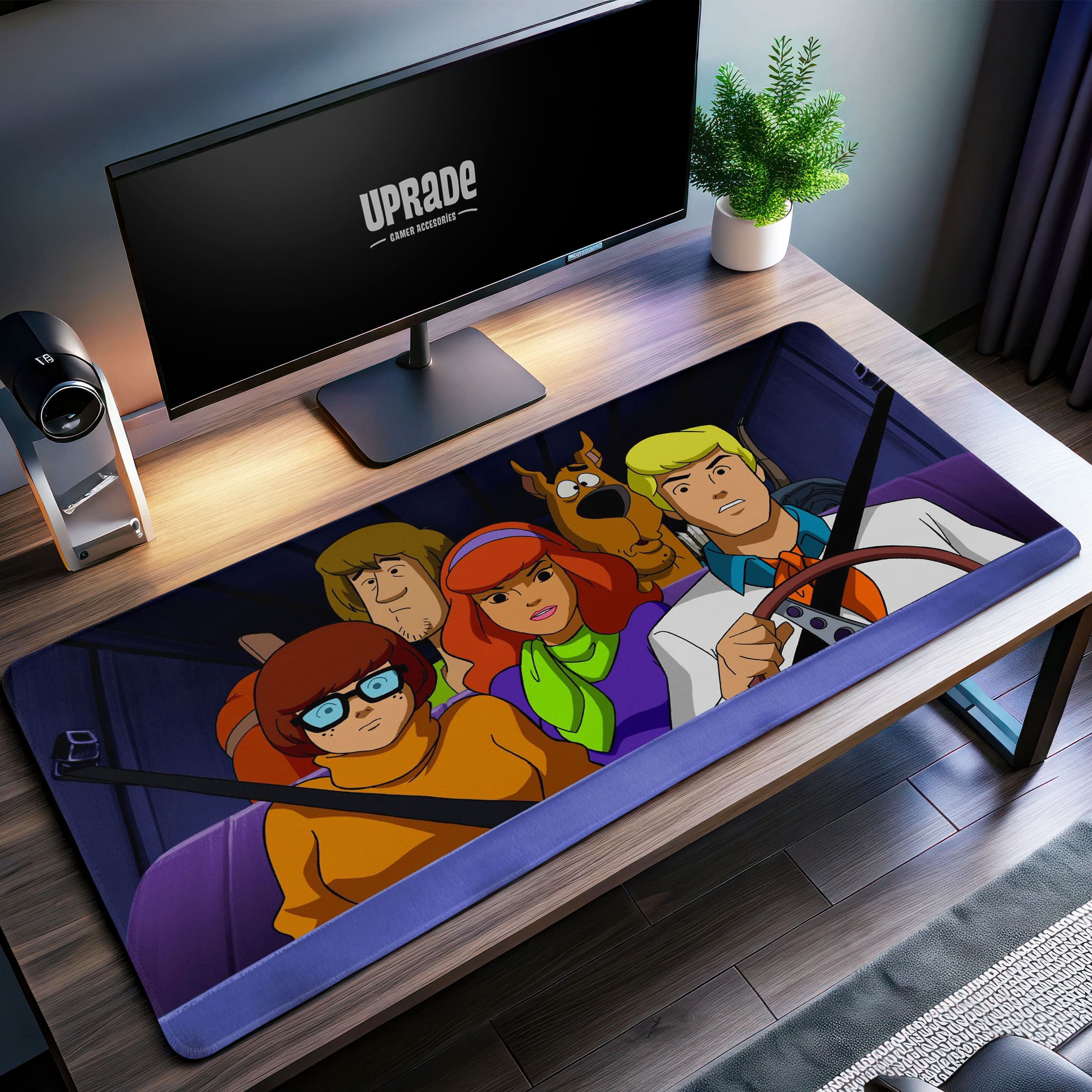 Allleftout Scooby-Doo Mystery Machine Desk Mat, Adventure Ride Mouse Pad
