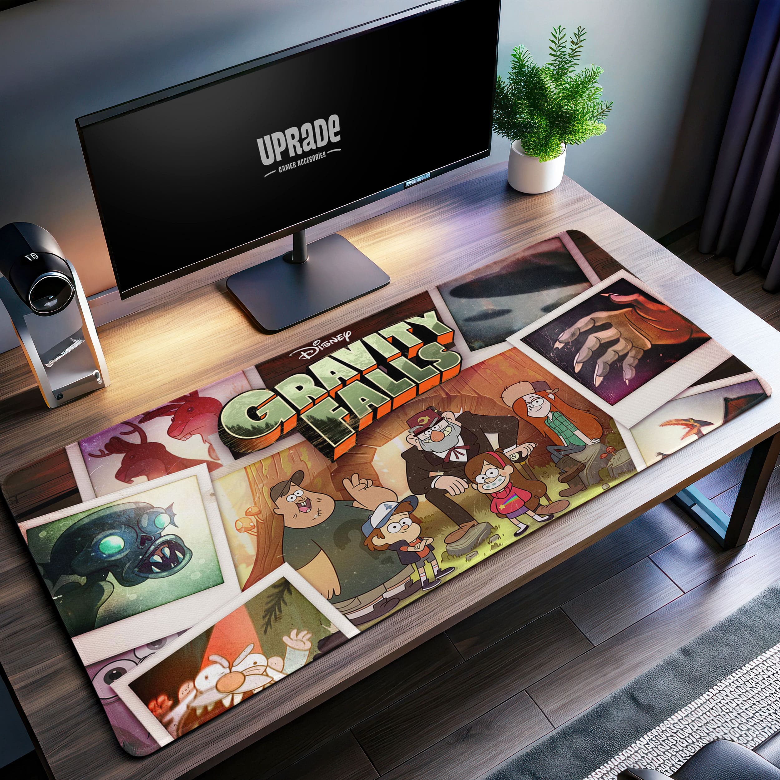 Allleftout Gravity Falls Polaroid Desk Mat, Mystery Shack Mouse Pad