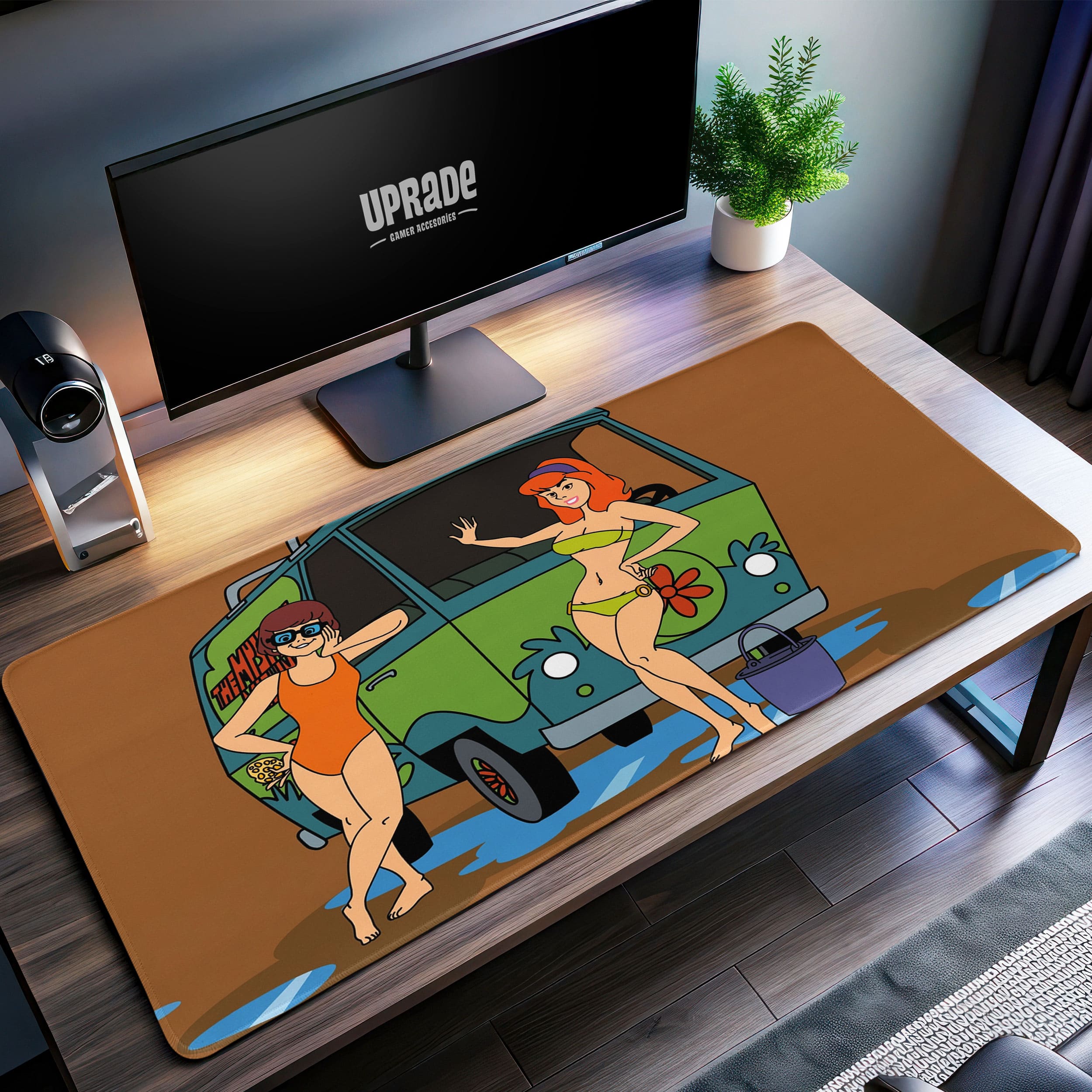 Allleftout Scooby-Doo Beach Vibes Desk Mat, Mystery Van Mouse Pad
