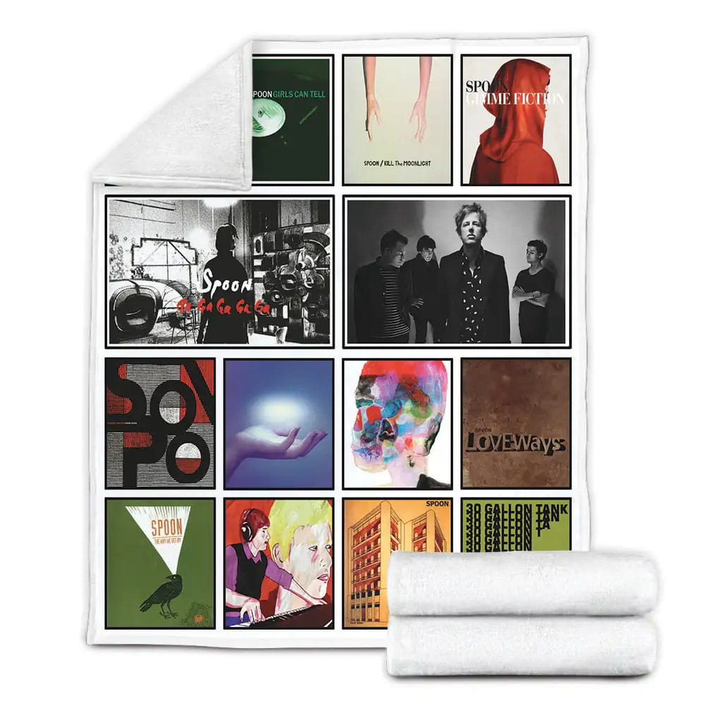 Spoon Album Covers Fleece Blanket Gift For Birthday Halloween Christmas