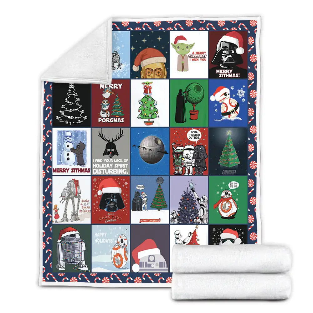 Star Wars Christmas Fleece Blanket Gift For Wife Husband