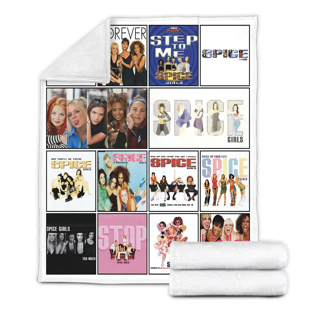 Spice Girls Album Covers Fleece Blanket Gift For Besties