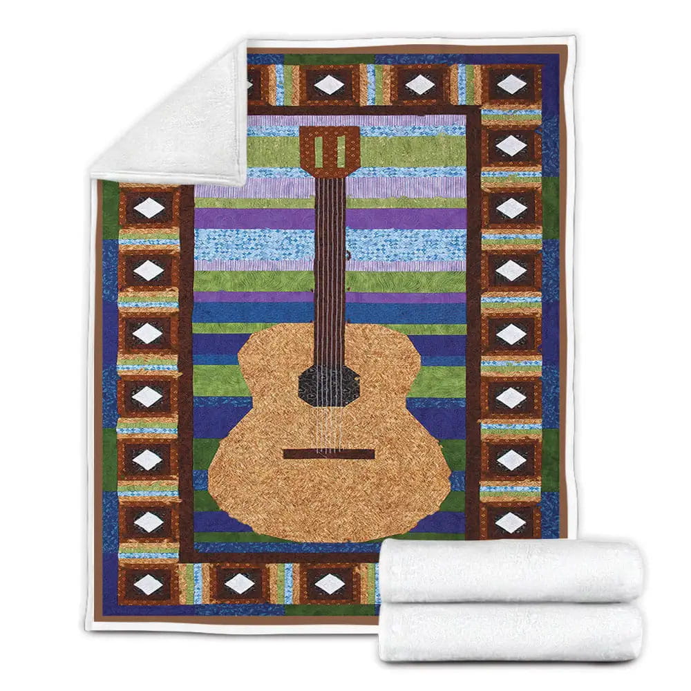 Solo Guitar Fleece Blanket 