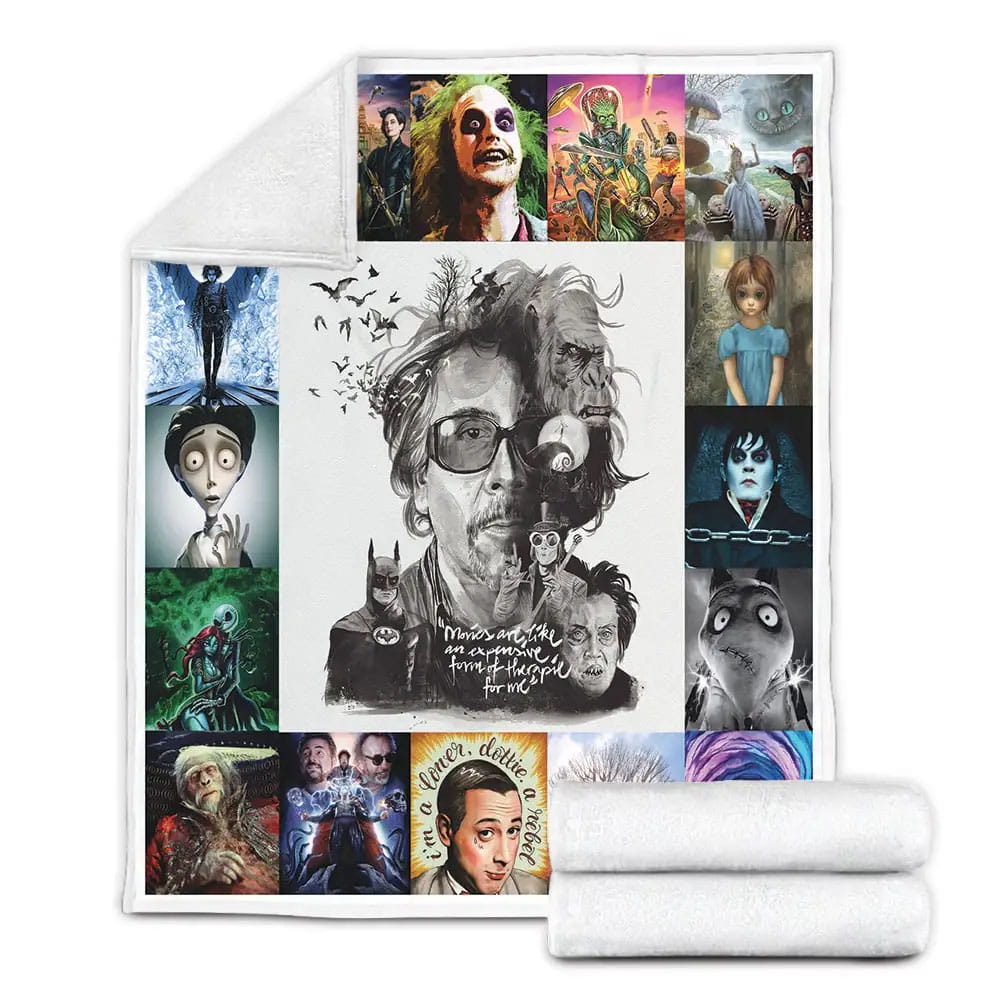 Tim Burton Movies Fleece Blanket Gift For Besties