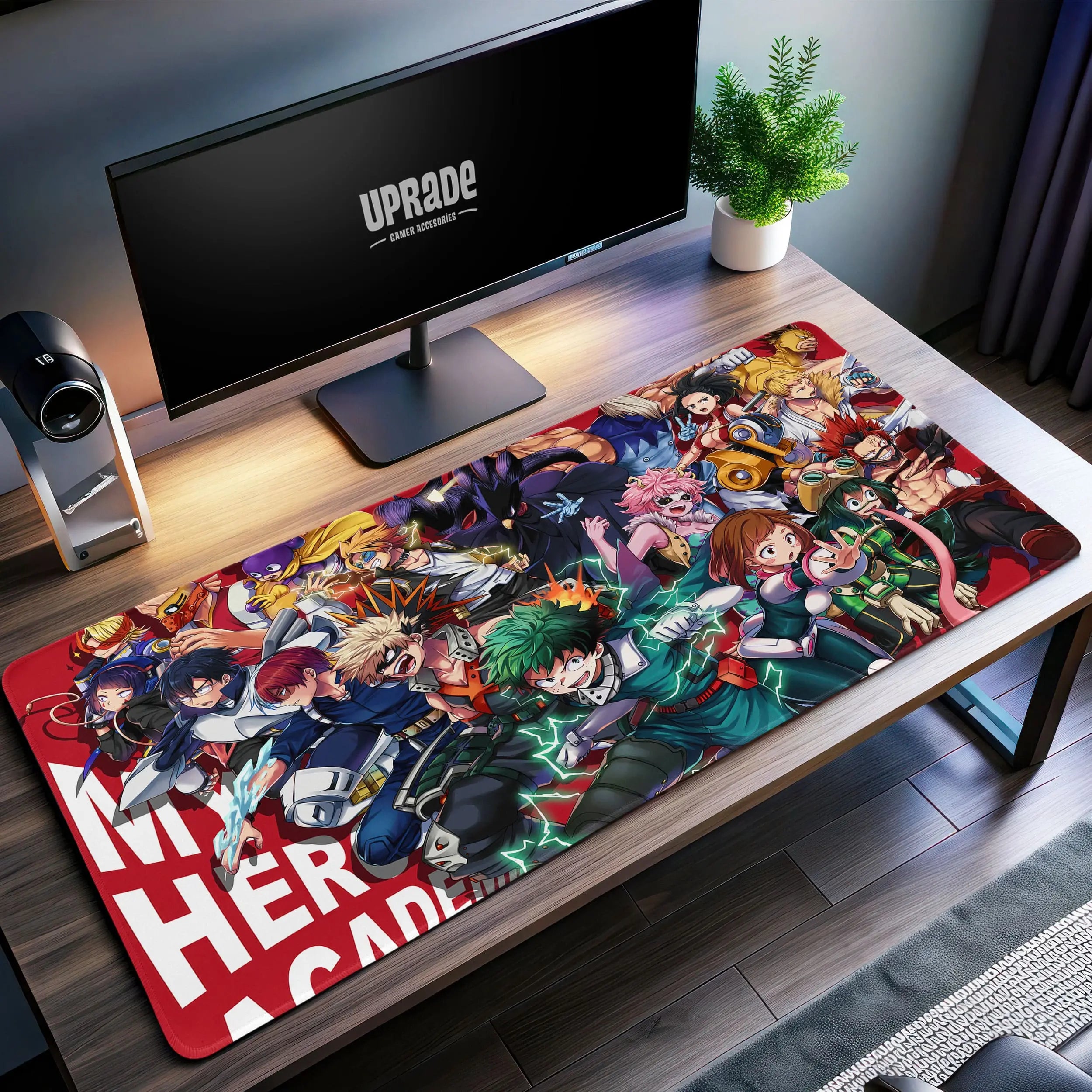 Allleftout My Hero Academia Heroes Desk Mat, Anime Mouse Pad