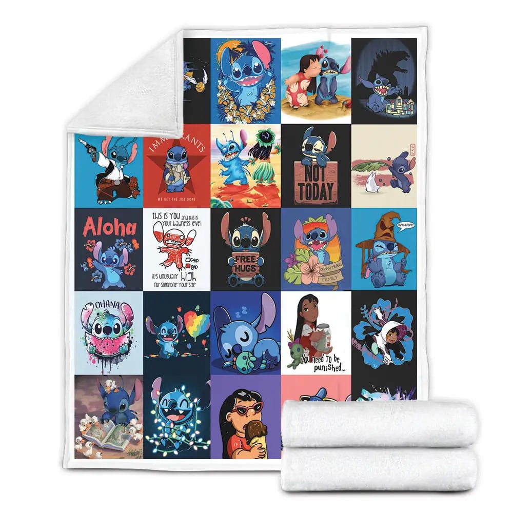 Lilo And Stitch Fleece Blanket Gift For Besties