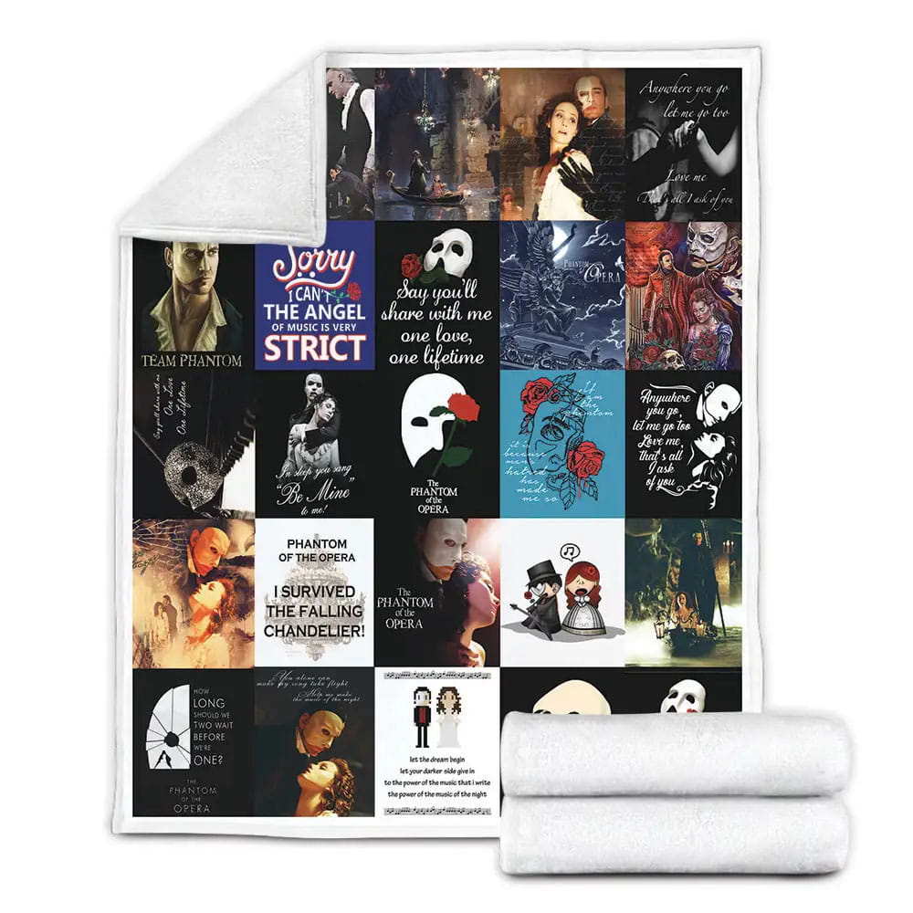 The Phantom of the Opera Fleece Blanket Gift For Birthday Halloween Christmas