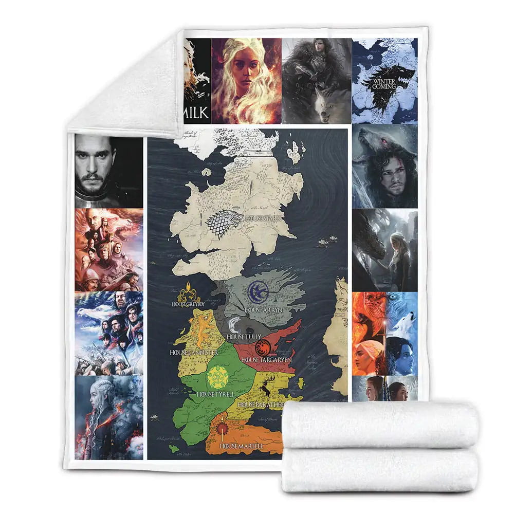 Game of Thrones Fleece Blanket Gift For Wife Husband