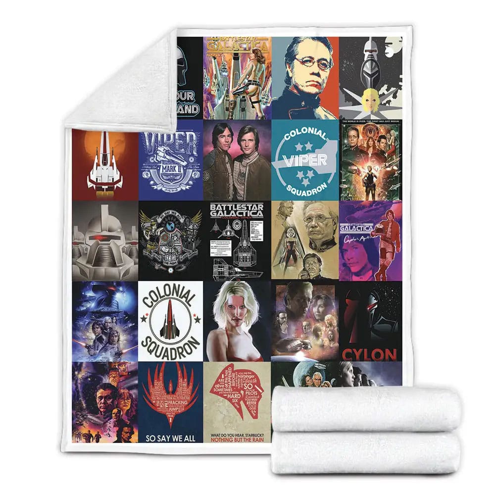 Battlestar Galactica Fleece Blanket Gift For Mothers Day Fathers Day
