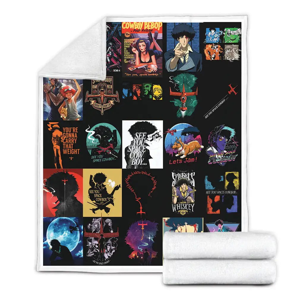 Cowboy Bebop Fleece Blanket Gift For Birthday Halloween Christmas