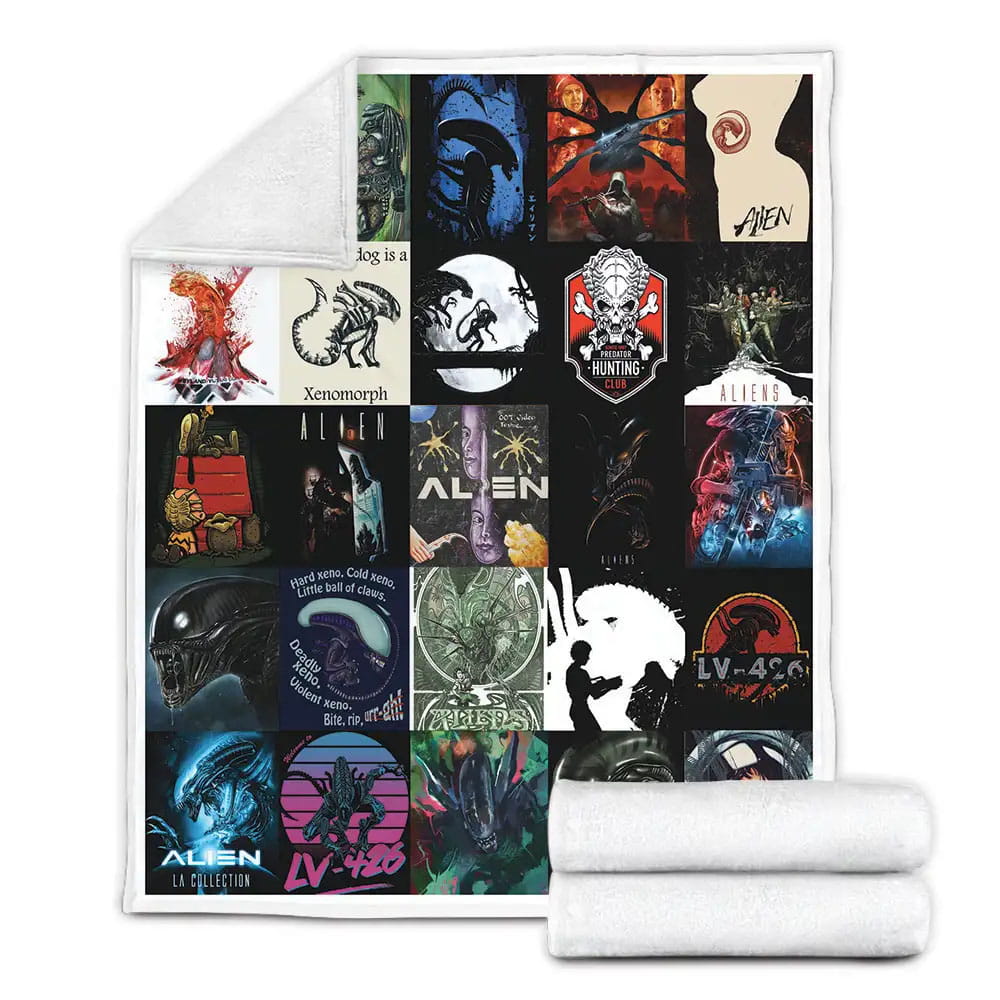 Alien Fleece Blanket Gift For Mothers Day Fathers Day