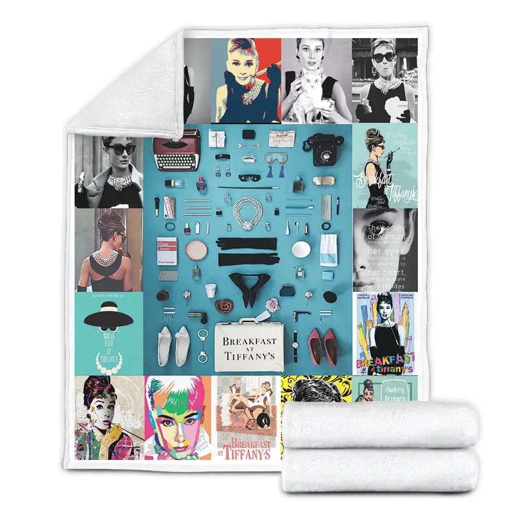 Breakfast at Tiffanys Fleece Blanket Gift For Wife Husband