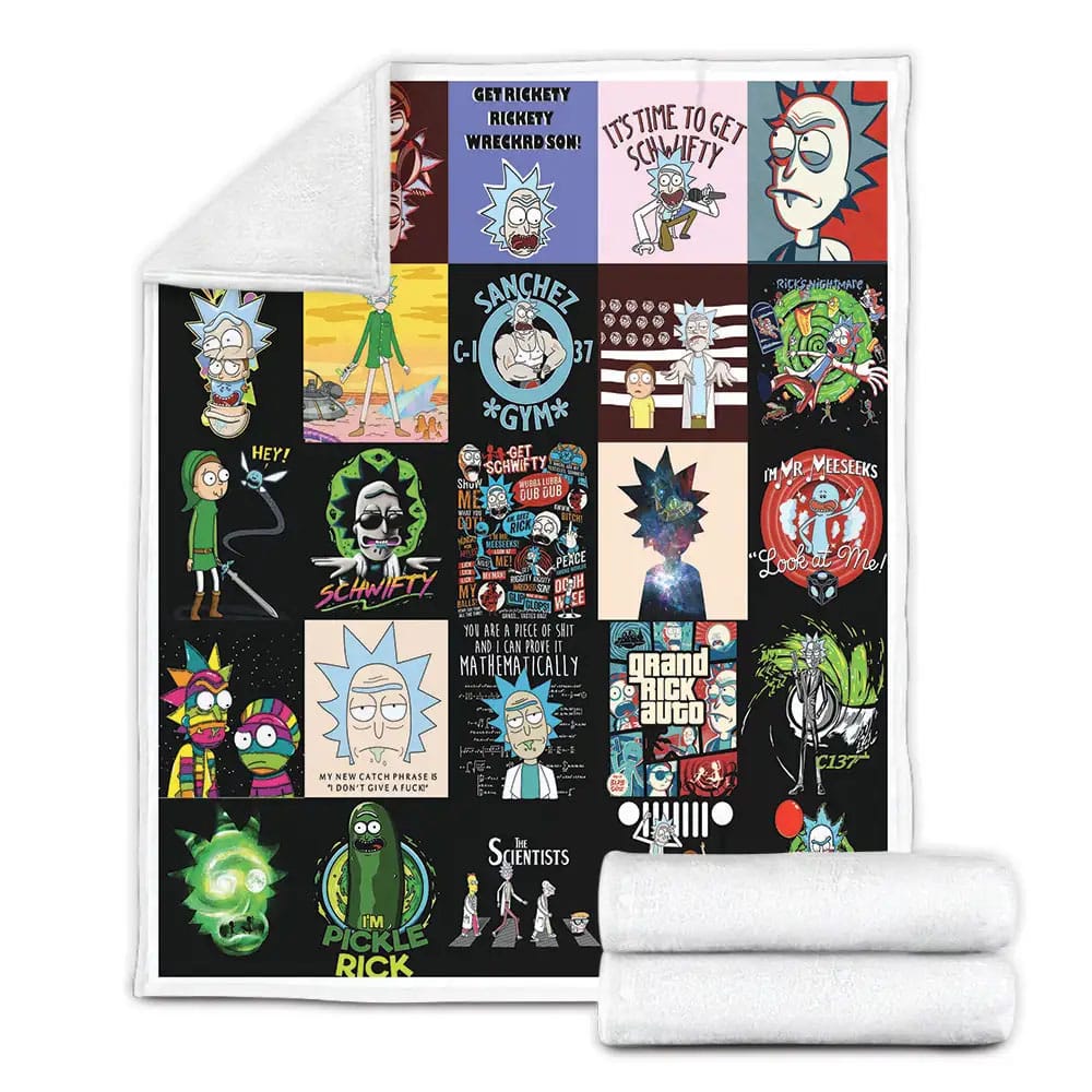 Rick And Morty Fleece Blanket 