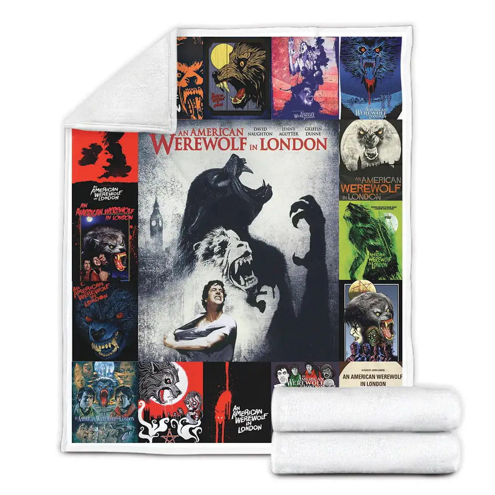 An American Werewolf in London Fleece Blanket Gift For Wife Husband