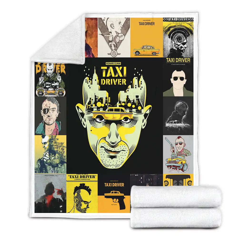 Taxi Driver Fleece Blanket Gift For Birthday Halloween Christmas