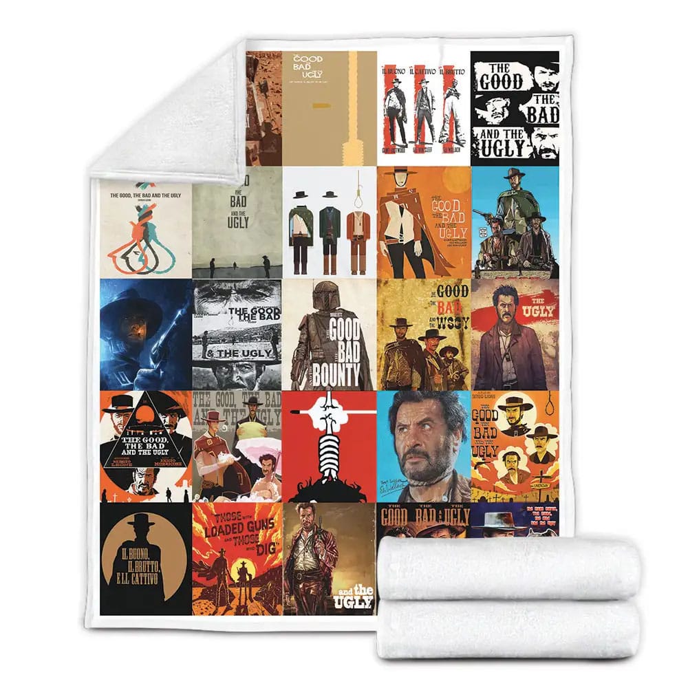 The Good the Bad and the Ugly Fleece Blanket Gift For Wife Husband
