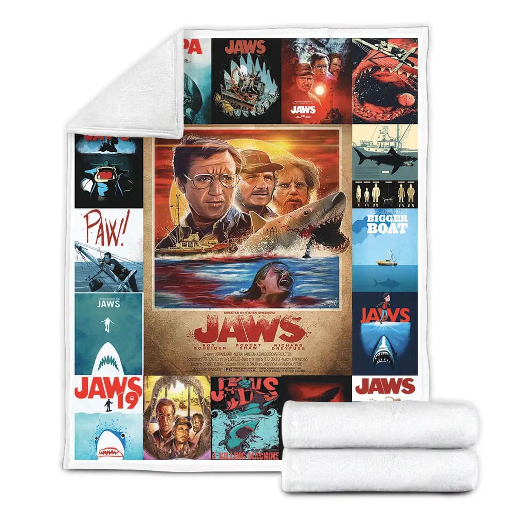 Jaws Fleece Blanket Gift For Besties
