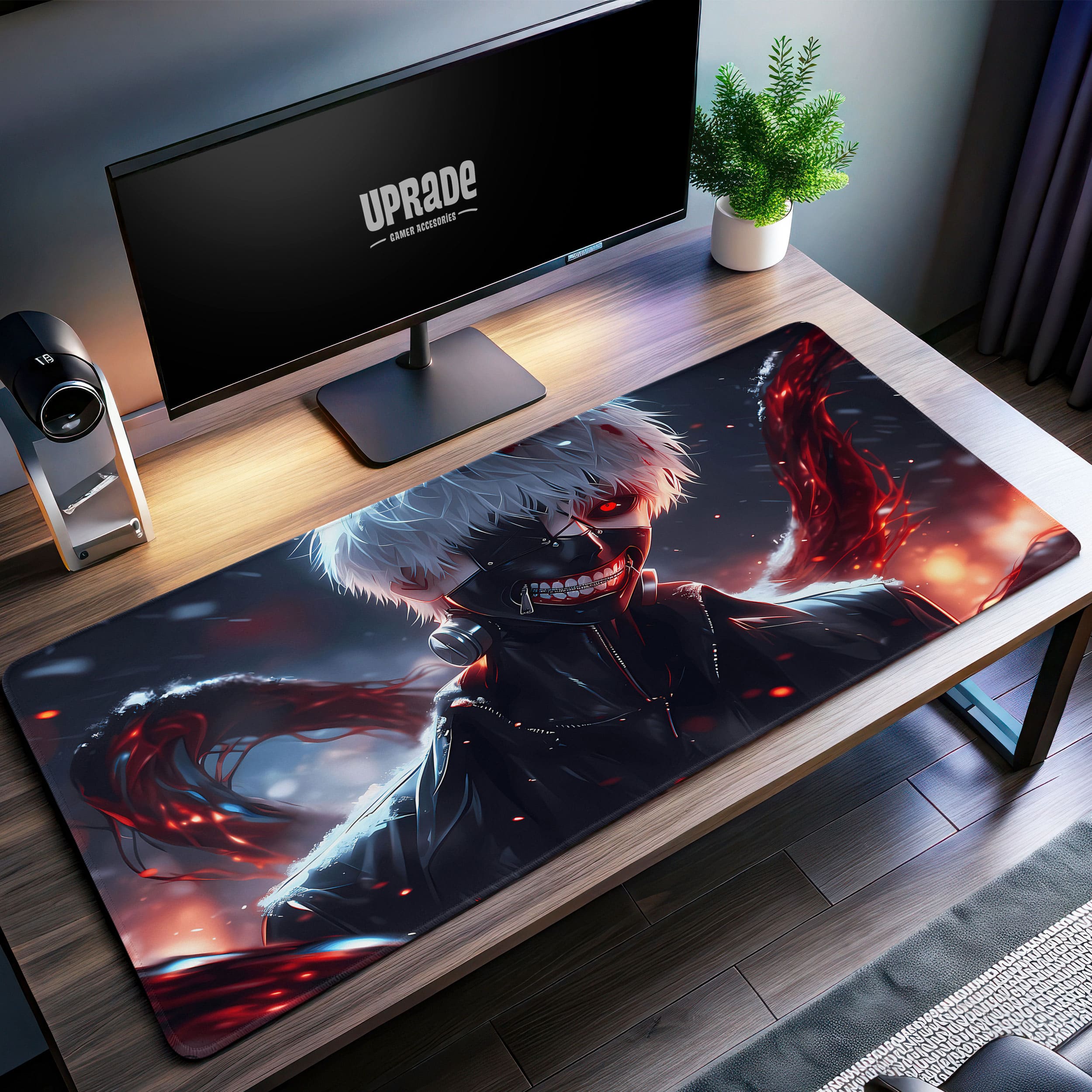 Allleftout Kaneki Ghoul Form Desk Mat, Tokyo Ghoul Mouse Pad