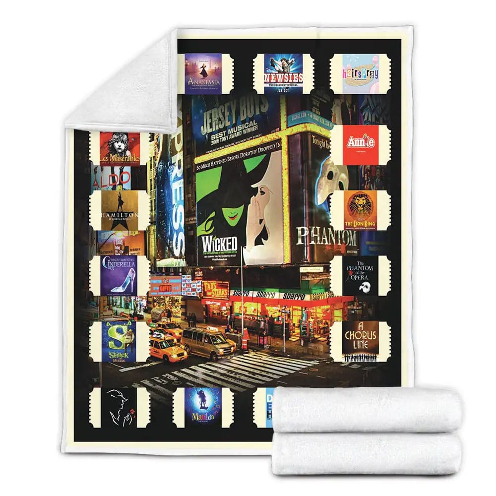Broadway Shows Fleece Blanket Gift For Besties