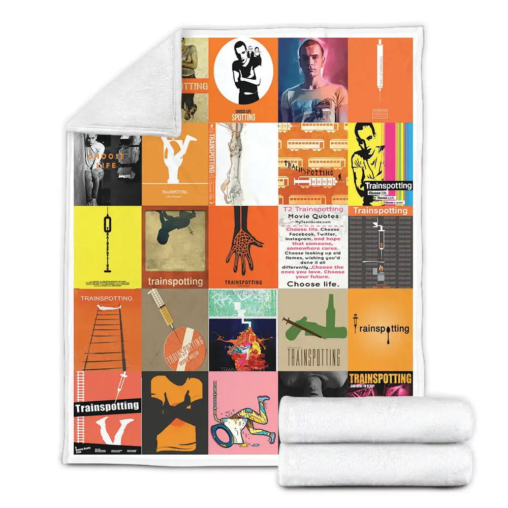 Trainspotting Fleece Blanket Gift For Birthday Halloween Christmas