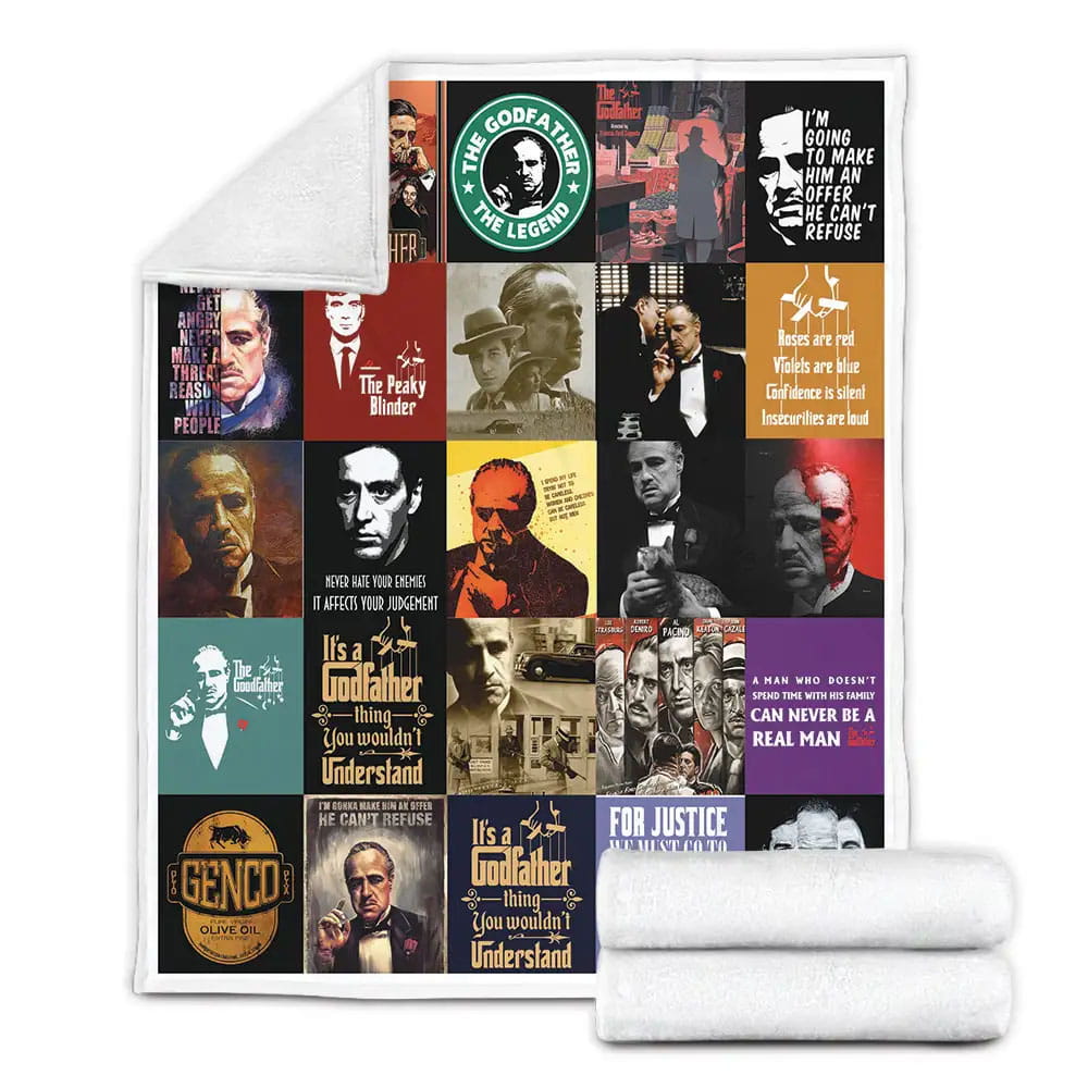 Godfather Fleece Blanket Gift For Wife Husband
