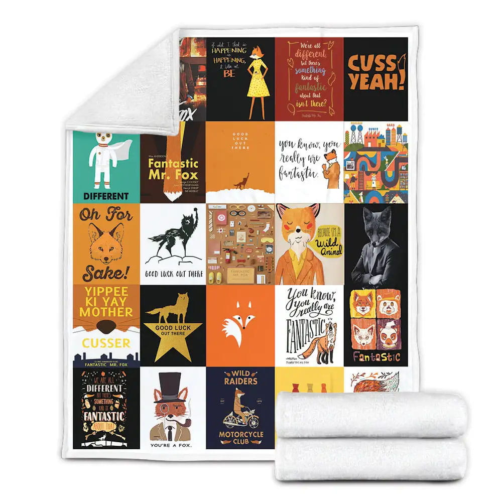 Fantastic Mr. Fox Fleece Blanket Gift For Wife Husband
