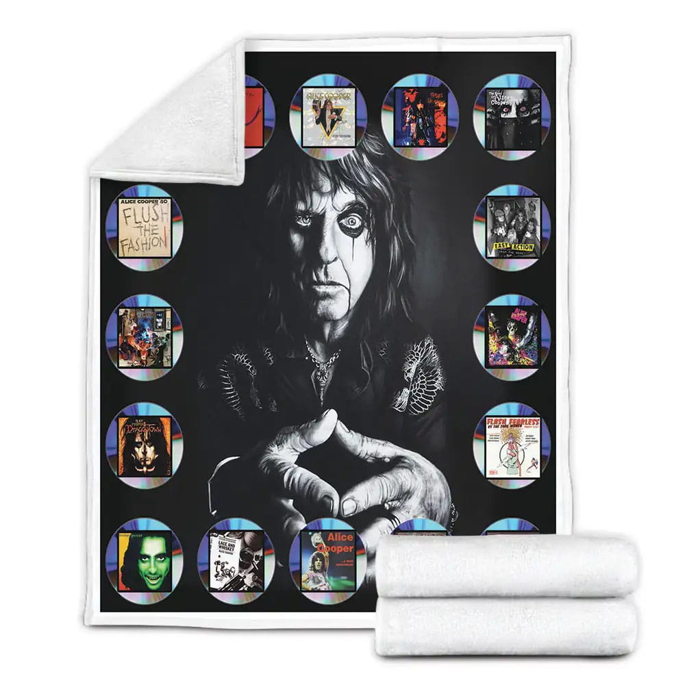 Alice Cooper Fleece Blanket Gift For Wife Husband