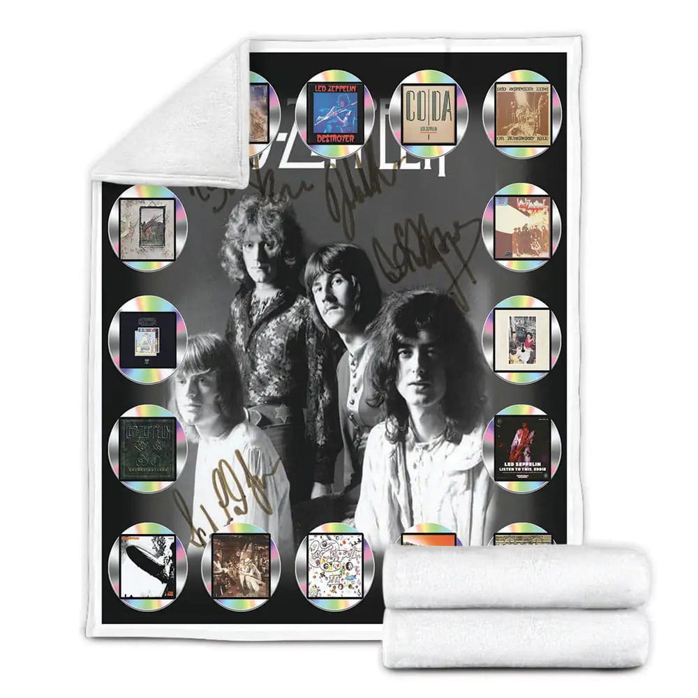 Led Zeppelin Fleece Blanket Gift For Besties