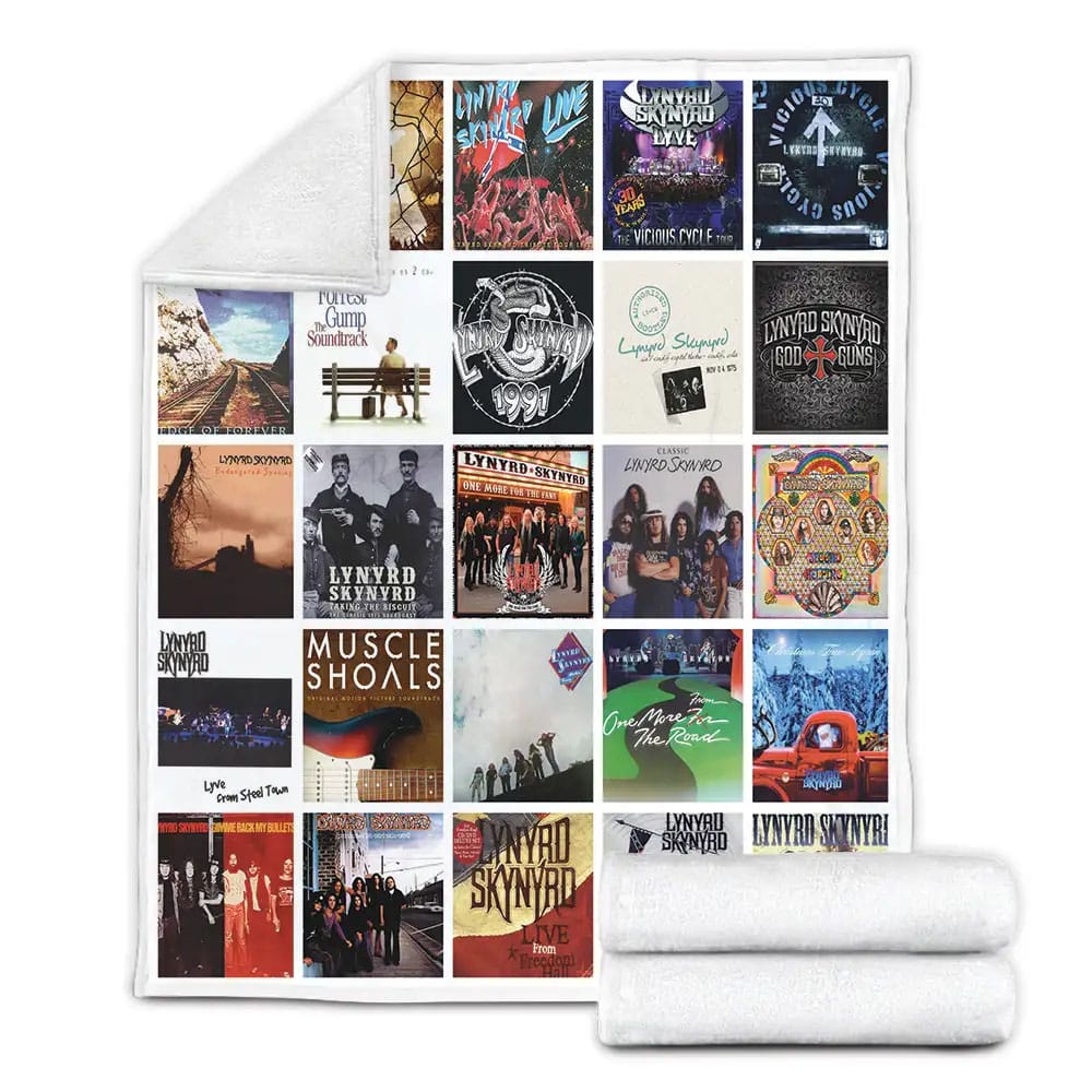 Lynyrd Skynyrd Fleece Blanket Gift For Wife Husband
