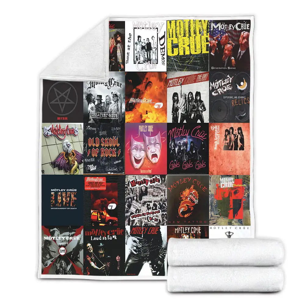 Motley Crue Fleece Blanket Gift For Birthday Halloween Christmas