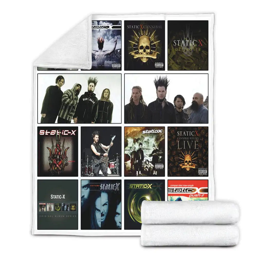 Static X Fleece Blanket Gift For Wife Husband